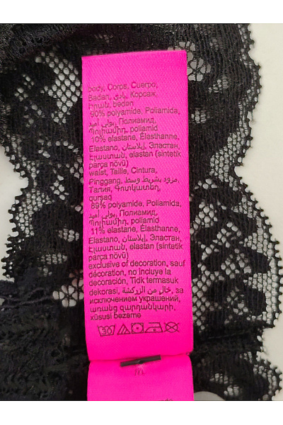 La Senza Černé dámské krajkové tanga luxusní Velikost XS/TP | La Senza | obrázek 7