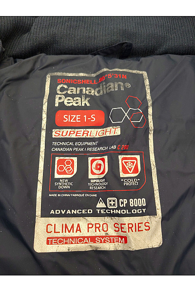 Canadian-peak Černá prošívaná zimní bunda s kapucí Vel. M | canadian-peak | obrázek 7