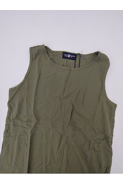 JIMMY SANDERS Khaki letní šaty bez rukávů volné jednoduché Velikost XL | JIMMY SANDERS | obrázek 5