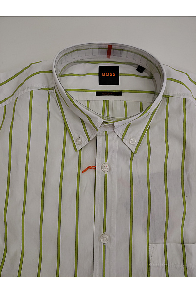 Hugo Boss Bílá pruhovaná bavlněná košile s dlouhým rukávem Vel. S | Hugo Boss | obrázek 3