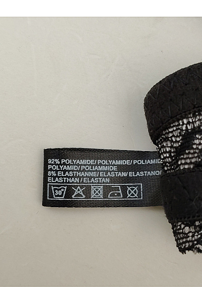 JUST FOR VICTORIA Černobílá krajková push up podprsenka s ozdobnými ramínky Velikost EU 85C | JUST FOR VICTORIA | obrázek 9