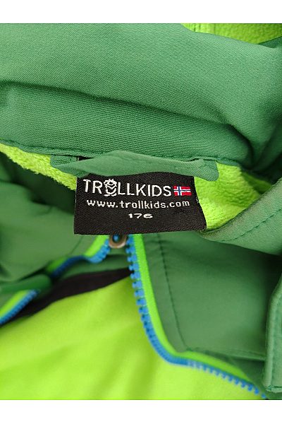 TROLLKIDS Zelená dětská softshellová outdoorová bunda Velikost 176 | TROLLKIDS | obrázek 7