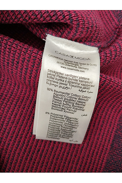 CASA MODA Pánský fialový pletený kardigan na zip se stojáčkem | CASA MODA | obrázek 5