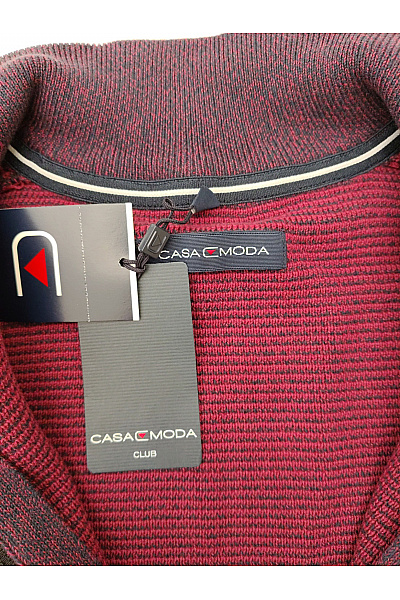 CASA MODA Pánský fialový pletený kardigan na zip se stojáčkem | CASA MODA | obrázek 6