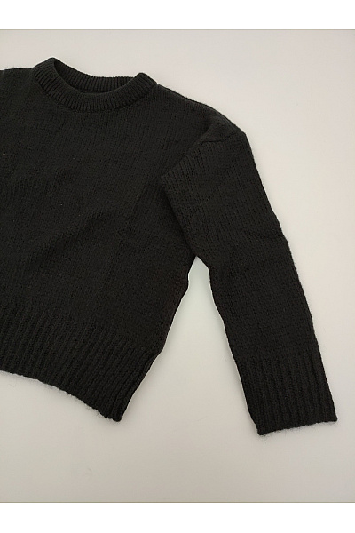 Dámský černý pletený pulovr se spadlými rameny Vel. S | Unimoda | obrázek 3