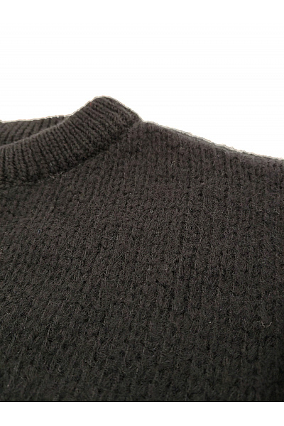 Dámský černý pletený pulovr se spadlými rameny Vel. S | Unimoda | obrázek 4