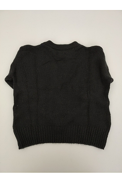 Dámský černý pletený pulovr se spadlými rameny Vel. S | Unimoda | obrázek 6