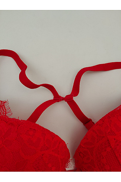 La Senza Červená krajková korzetová push up podprsenka | La Senza | obrázek 4