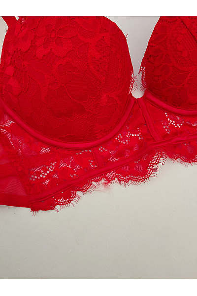 La Senza Červená krajková korzetová push up podprsenka | La Senza | obrázek 8