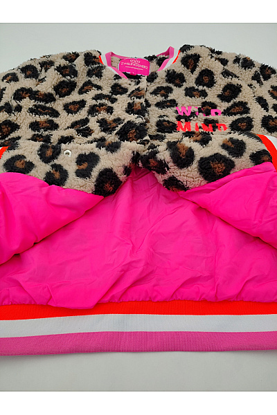 Zwillingsherz Béžová leopardí plyšová bomber bunda Vel. L | Zwillingsherz | obrázek 9