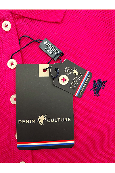 Denim culture Dámské bavlněné polo tričko s krátkým rukávem růžové Vel. S | denim culture | obrázek 7