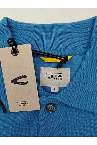 Camel active Pánské bavlněné polo tričko s krátkým rukávem modré Velikost EU L | camel active | obrázek 8