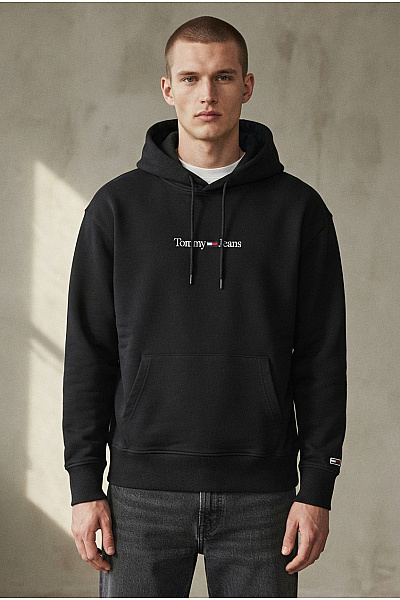 TOMMY HILFIGER Pánská Bavlněná Mikina S Kapucí A Klokaní Kapsou Vel. L