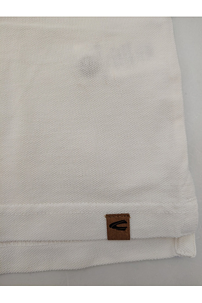 Camel active Bílé bavlněné pánské polo tričko s krátkým rukávem a knoflíky Velikost L | camel active | obrázek 3