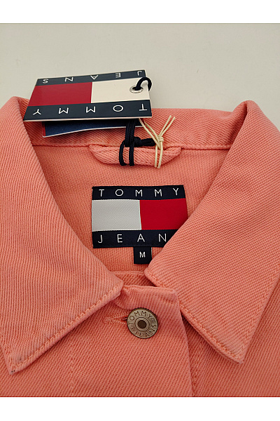 TOMMY HILFIGER Růžová bavlněná džínová bunda krátká jarní Velikost M | TOMMY HILFIGER | obrázek 6