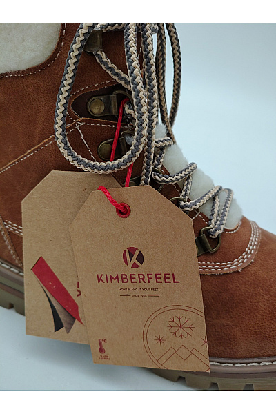 Kimberfeel Hnědé kotníkové zimní šněrovací boty s kožíškem Vel. EU 40 | Kimberfeel | obrázek 12