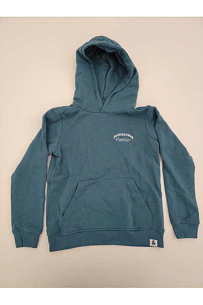 JACK & JONES Chlapecká bavlněná mikina s kapucí modrá | JACK & JONES | obrázek 2