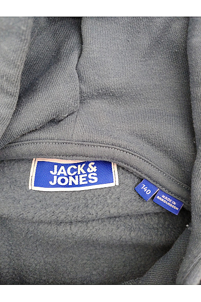 JACK & JONES Chlapecká bavlněná mikina s kapucí modrá | JACK & JONES | obrázek 6