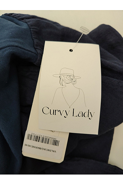 Curvy Kate Modré lněné široké kalhoty s vysokým pasem Velikost IT 46/48 | Curvy Kate | obrázek 7