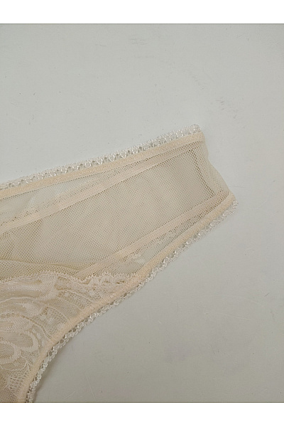 Lasca Béžové luxusní krajkové tanga Vel. EU 44/46 | Lasca | obrázek 4