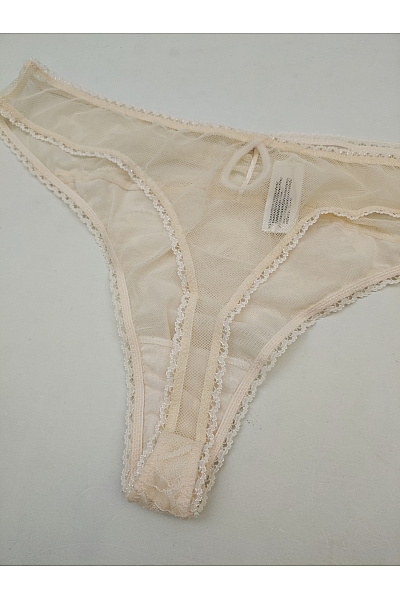 Lasca Béžové luxusní krajkové tanga Vel. EU 44/46 | Lasca | obrázek 7