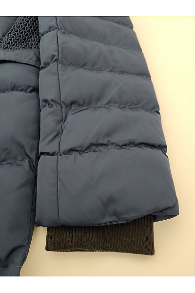 Canadian-peak Modrá prošívaná zimní dlouhá bunda s kapucí a kožešinou Vel. XXL | canadian-peak | obrázek 3