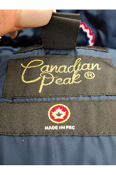 Canadian-peak Modrá prošívaná zimní dlouhá bunda s kapucí a kožešinou Vel. XXL | canadian-peak | obrázek 8