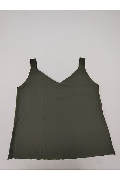 Dámské khaki tílko basic bez rukávů Velikost XXL | Unimoda | obrázek 5