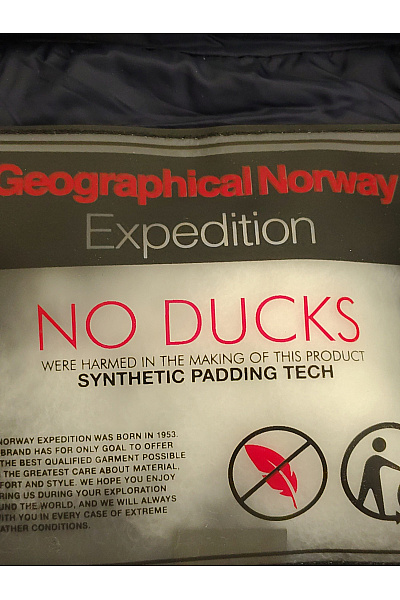 Geographical Norway Modrá prošívaná lehká bunda s kapucí Vel. EU 3/L | Geographical Norway | obrázek 3