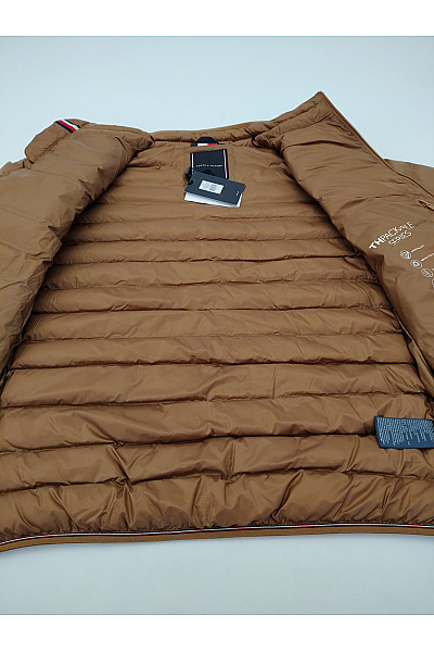 TOMMY HILFIGER Hnědá prošívaná přechodová bunda se zipem | TOMMY HILFIGER | obrázek 7