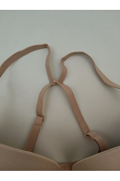 La Senza Béžová hladká push up podprsenka s překříženými zády Velikost EU 32C | La Senza | obrázek 4