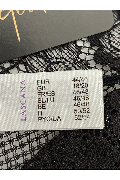 Lasca Černé luxusní krajkové tanga Velikost EU 44/46 | Lasca | obrázek 8