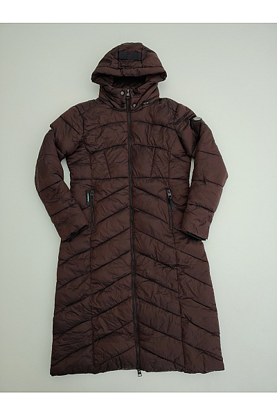Canadian-peak Hnědá prošívaná zimní dlouhá bunda s kapucí se zipem Vel. EU 4/XL | canadian-peak | obrázek 2