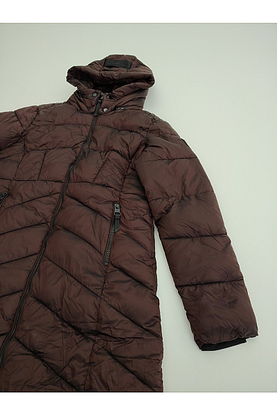 Canadian-peak Hnědá prošívaná zimní dlouhá bunda s kapucí se zipem Vel. EU 4/XL | canadian-peak | obrázek 3