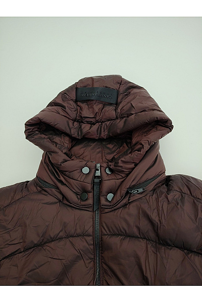 Canadian-peak Hnědá prošívaná zimní dlouhá bunda s kapucí se zipem Vel. EU 4/XL | canadian-peak | obrázek 5