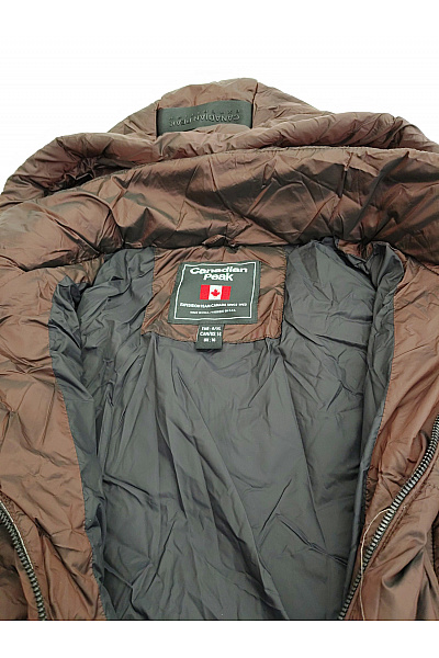 Canadian-peak Hnědá prošívaná zimní dlouhá bunda s kapucí se zipem Vel. EU 4/XL | canadian-peak | obrázek 6