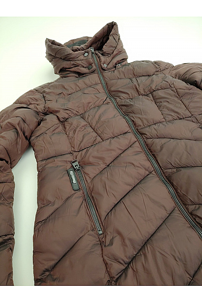 Canadian-peak Hnědá prošívaná zimní dlouhá bunda s kapucí se zipem Vel. EU 4/XL | canadian-peak | obrázek 9