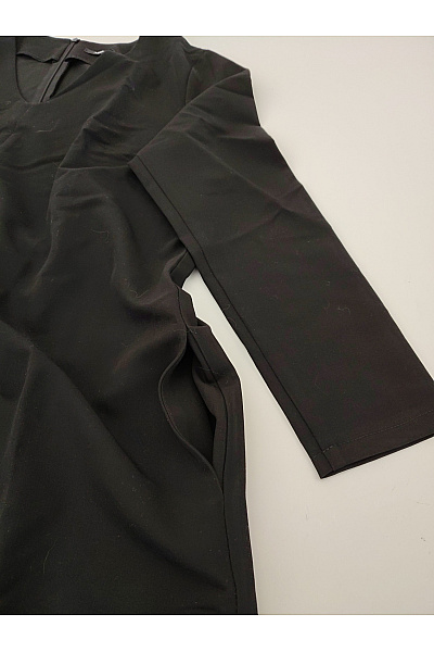 Stylove Černé jednoduché elegantní šaty s dlouhým rukávem Velikost XL | stylove | obrázek 3