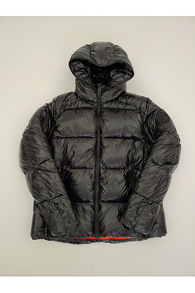 SAVE THE DUCK Černá lesklá prošívaná zimní puffer bunda s kapucí Vel. XXL | SAVE THE DUCK | obrázek 2