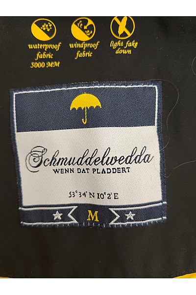 Schmuddelwedda Černá prošívaná zimní bunda s kapucí Velikost M | Schmuddelwedda | obrázek 10
