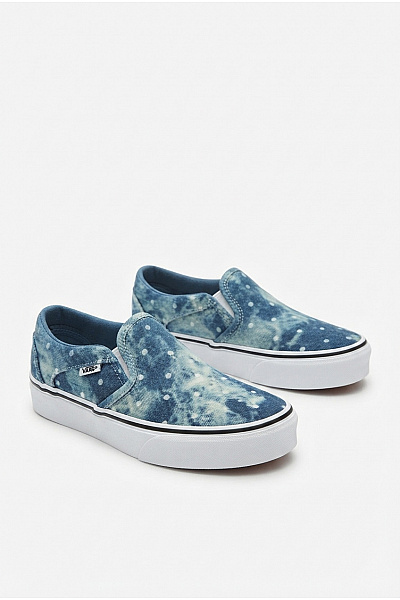Vans Tenisky Asher Platform Denim Dots Modré Velikost EU 37