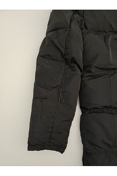 Geographical Norway Černá prošívaná zimní dlouhá bunda s kapucí a kožíškem Velikost EU 16Y | Geographical Norway | obrázek 11