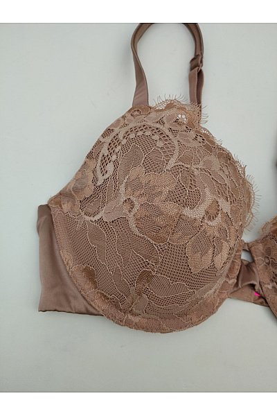 La Senza Hnědá krajková kosticová podprsenka s vyztuženými košíčky | La Senza | obrázek 3