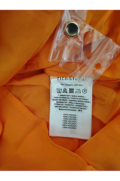 RICH&ROYAL Oranžové vzorované letní mini šaty do áčka Velikost EU 34 | RICH&ROYAL | obrázek 8