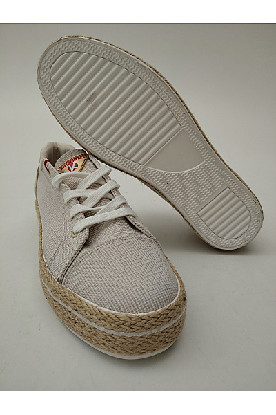 Kimberfeel Béžové dámské espadrilky na platformě šněrovací letní vycházkové Vel. EU 40 | Kimberfeel | obrázek 3