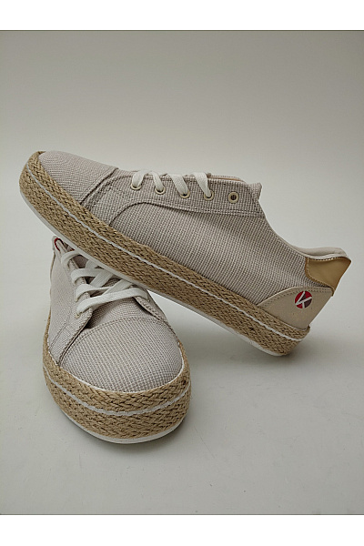 Kimberfeel Béžové dámské espadrilky na platformě šněrovací letní vycházkové Vel. EU 40 | Kimberfeel | obrázek 4