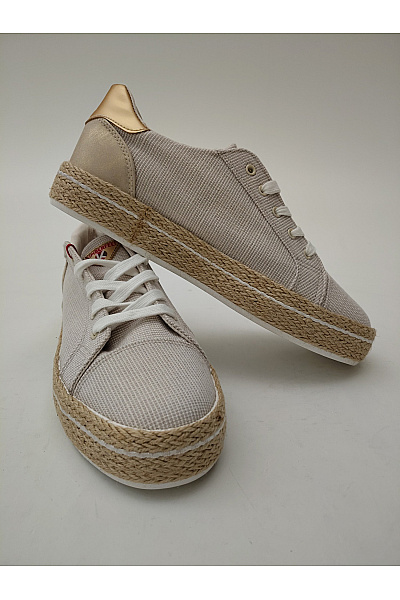 Kimberfeel Béžové dámské espadrilky na platformě šněrovací letní vycházkové Vel. EU 40 | Kimberfeel | obrázek 5