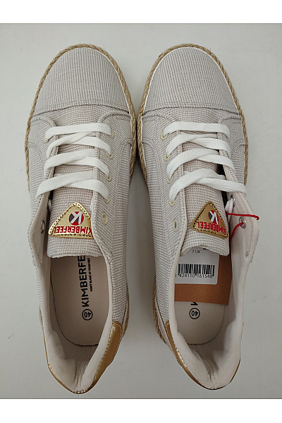 Kimberfeel Béžové dámské espadrilky na platformě šněrovací letní vycházkové Vel. EU 40 | Kimberfeel | obrázek 11
