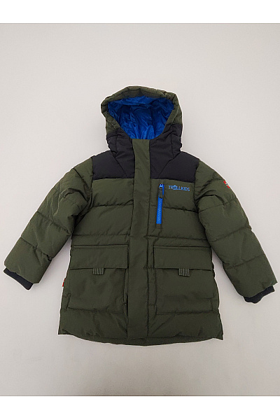 TROLLKIDS Chlapecká khaki outdoorová zimní prošívaná bunda Velikost EU 110 | TROLLKIDS | obrázek 2
