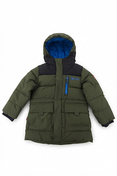 TROLLKIDS Chlapecká Khaki Outdoorová Zimní Prošívaná Bunda Velikost EU 110